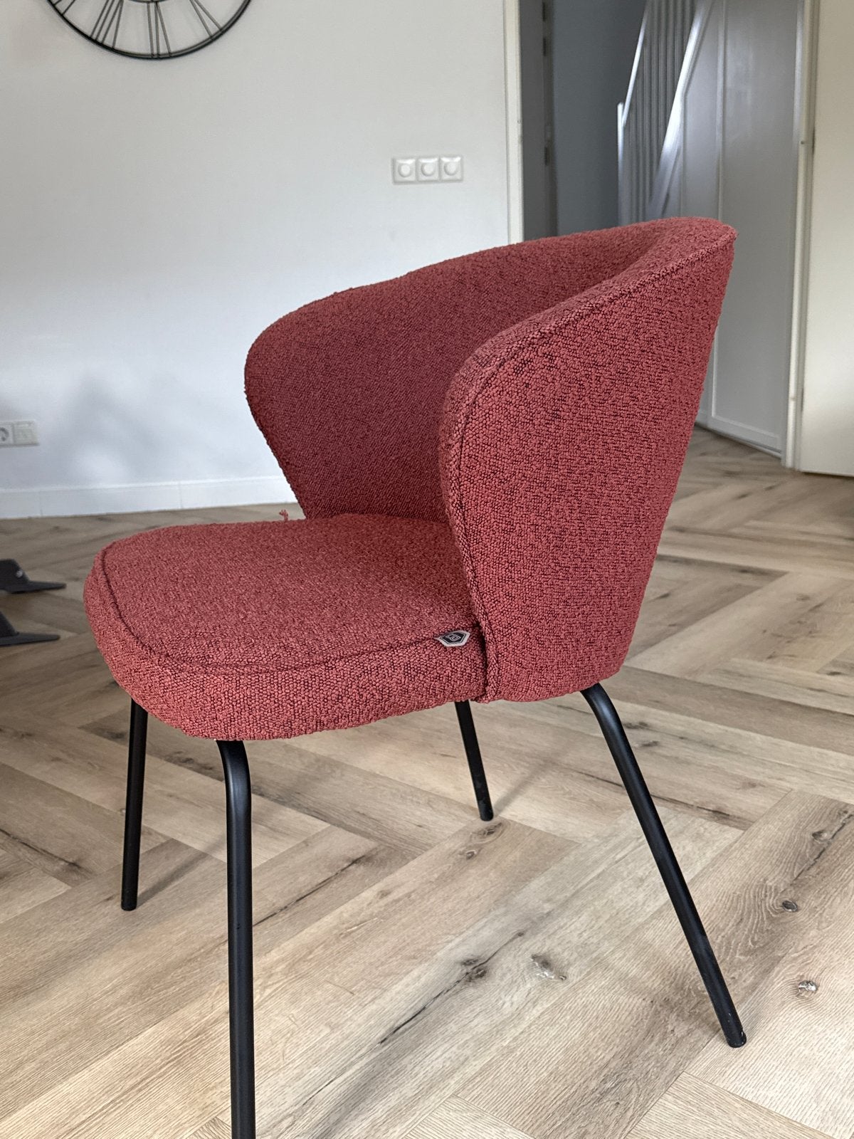 8x BePureHome Eetkamerstoelen Admit - Chestnut, Ophalen, Bruin, Zo goed als nieuw, Stof