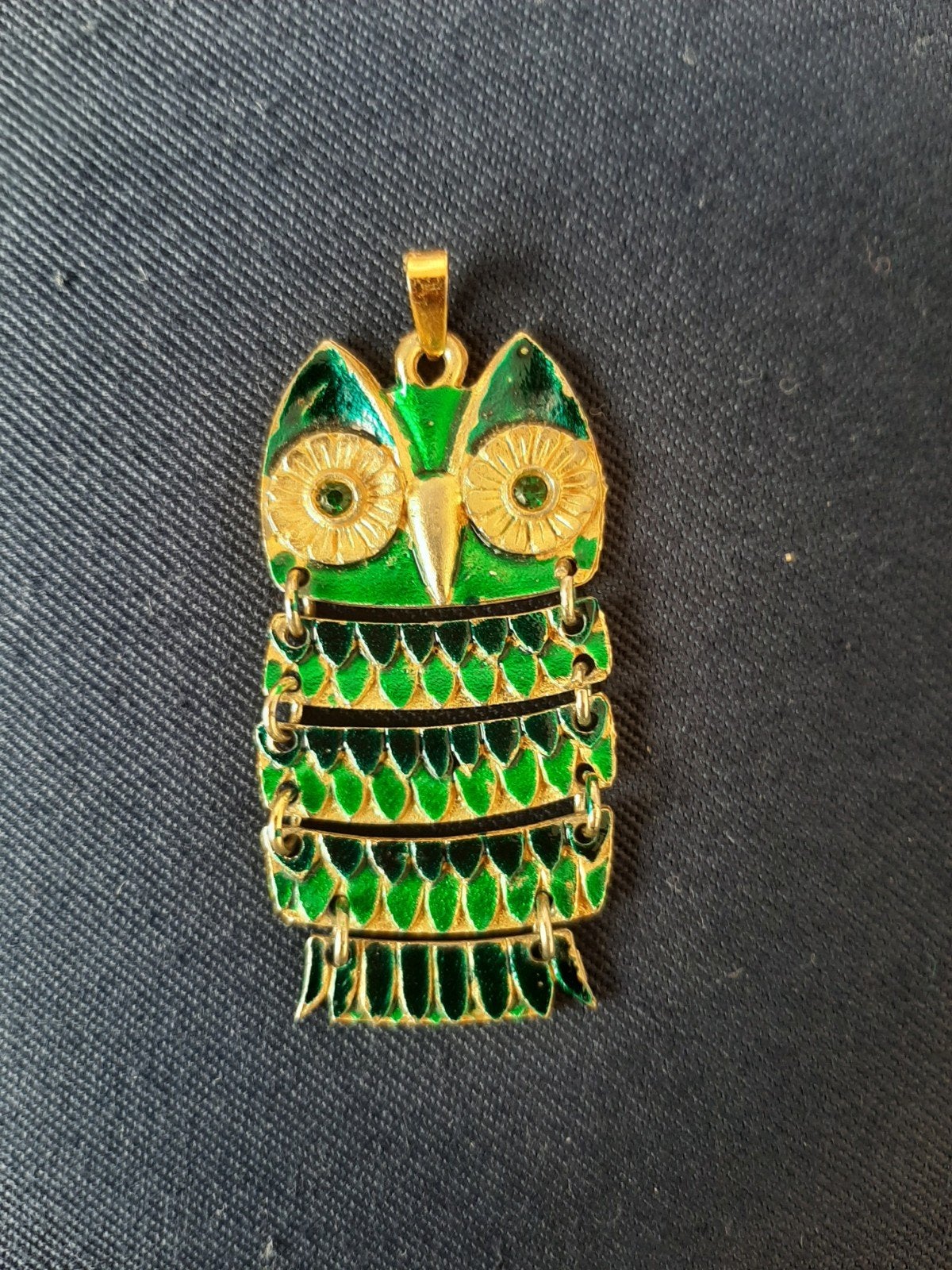 Groene Uil Hanger - 3 cm, Overige materialen, Gebruikt, Ophalen of Verzenden, Groen