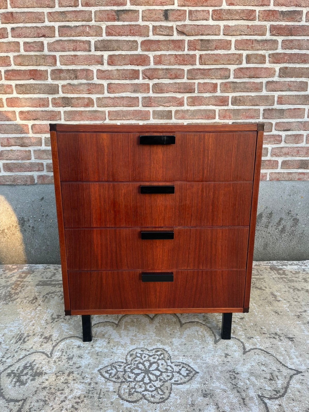 Vintage Pastoe Made to Measure 4 ladenkast Cees Braakman, Gebruikt, Teakhout, Ophalen of Verzenden, Minder dan 150 cm
