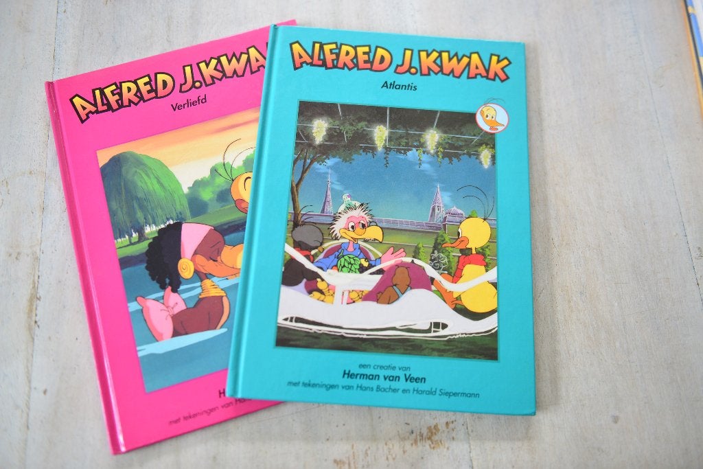 ALFRED J. KWAK TWEE ALBUMS Een CREATIE Van HERMAN VAN VEEN, Fictie algemeen, Verzenden, Herman van Veen, Zo goed als nieuw