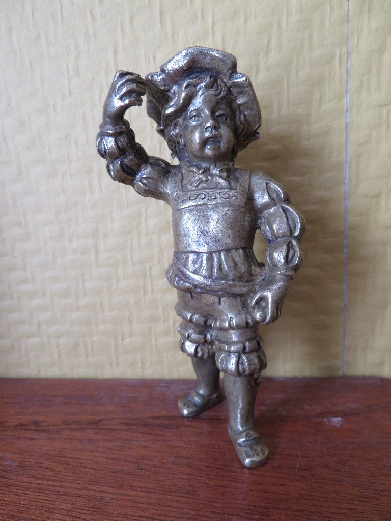 Middeleeuws figuur, jongen met zwaard, Ophalen of Verzenden, Gebruikt, Mens
