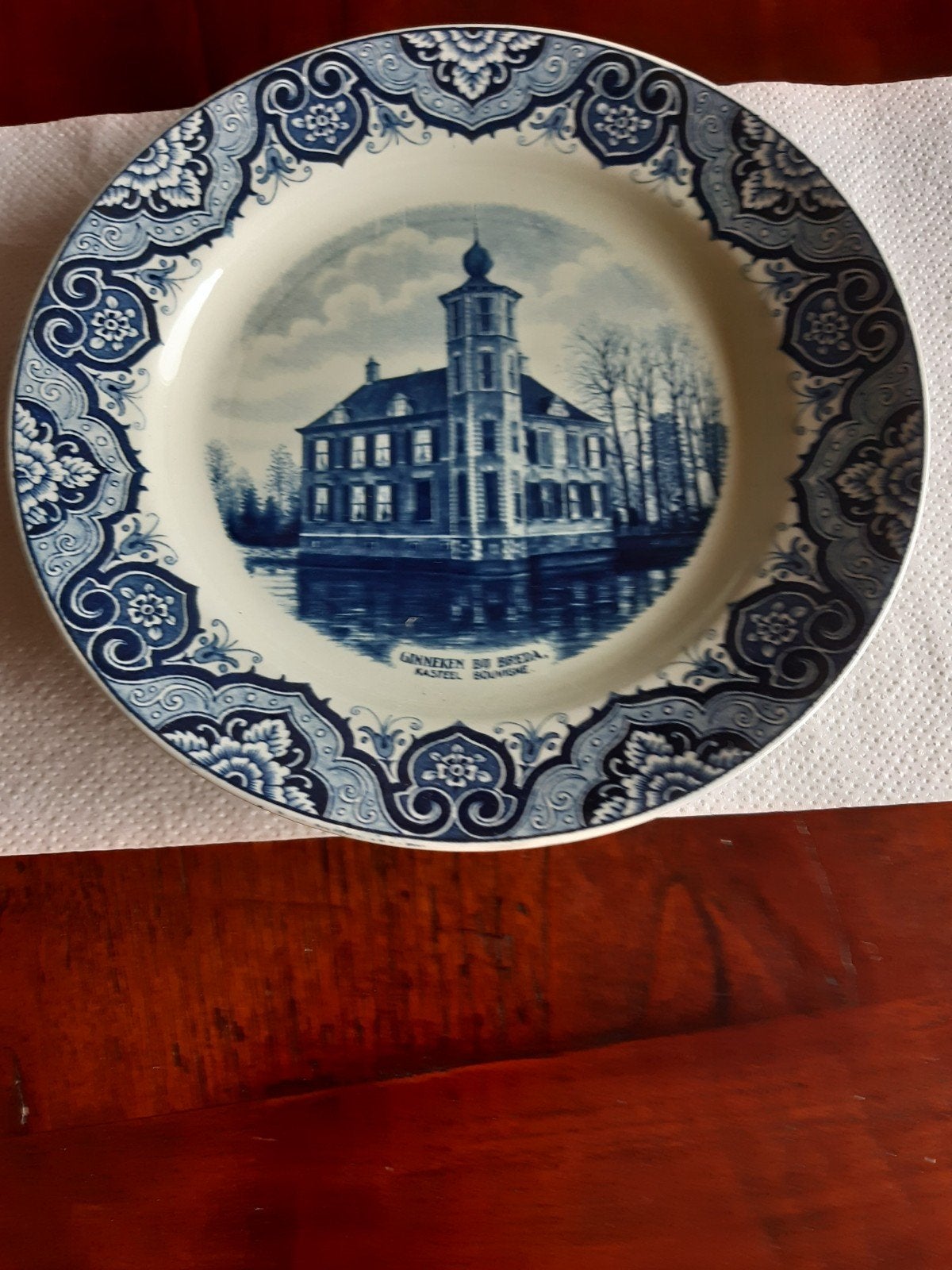 Wandbord Kasteel Bouvigne Ginneken bij Breda, Antiek en Kunst, Ophalen of Verzenden