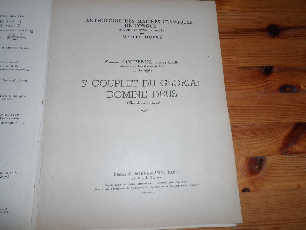 Fr. Couperin - 5e couplet du gloria - domine deus, Gebruikt, Klassiek, Zang, Ophalen of Verzenden