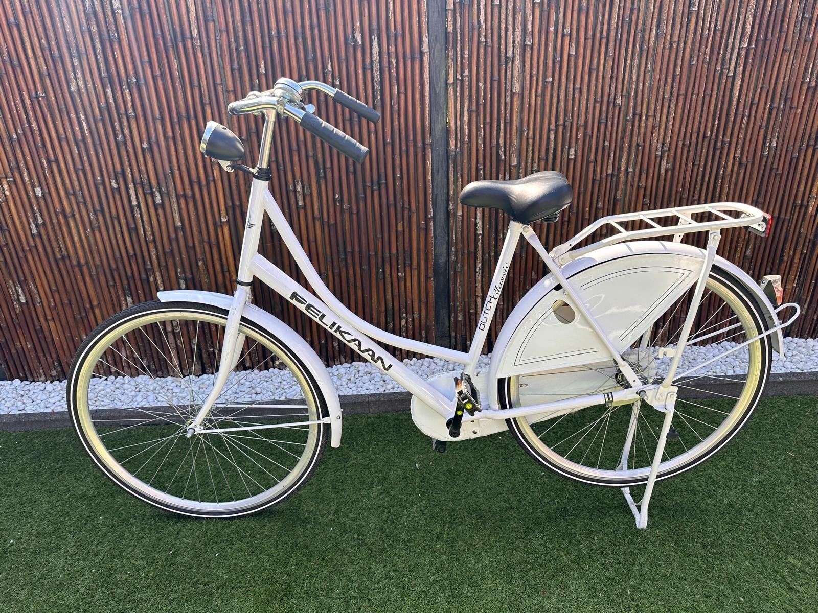 Pelikaan Damesfiets - Wit, Zo goed als nieuw 28inch, Fietsen en Brommers, Velgrem, Zo goed als nieuw, Ophalen, Overige merken