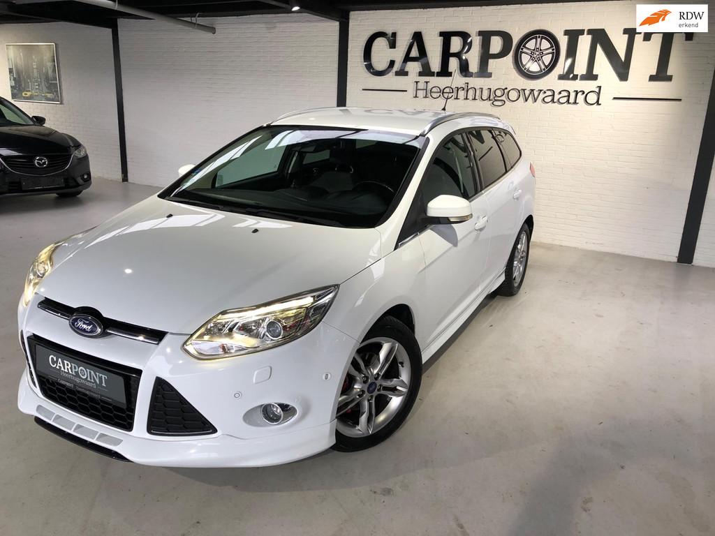 Ford Focus Wagon 1.0 EcoBoost 125PK 2014 ST-Line Keyless Ent, 125 pk, Gebruikt, Wit, Origineel Nederlands