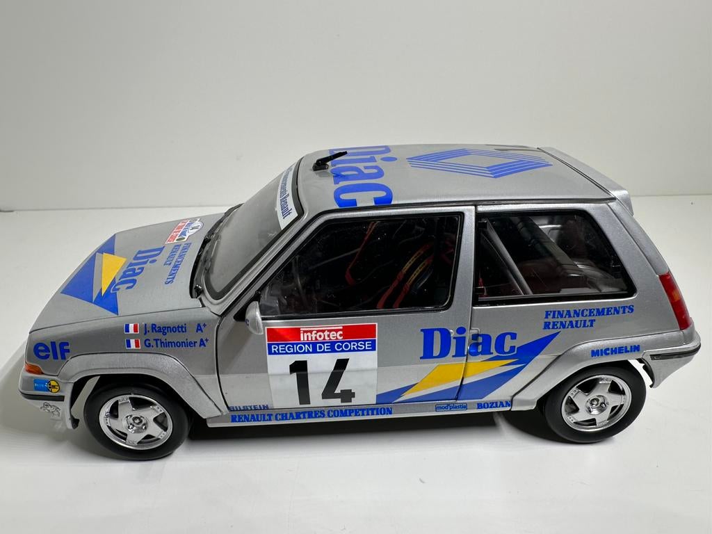 RENAULT SUPERCINQ GT TURBO RAGNOTTI TOUR DE CORSE 1990 NOREV, Ophalen of Verzenden, Zo goed als nieuw, Auto, Norev