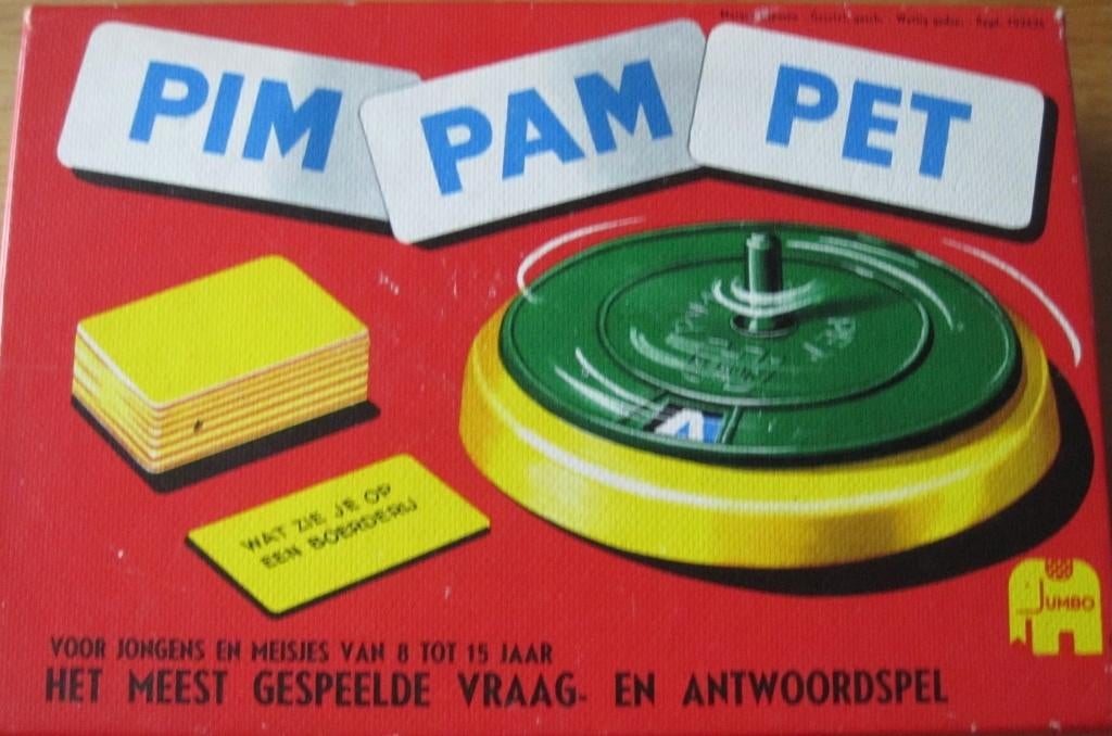 spel Pim Pam Pet - zestiger jaren versie, Hobby en Vrije tijd, Gezelschapsspellen | Kaartspellen, Een of twee spelers, Ophalen of Verzenden