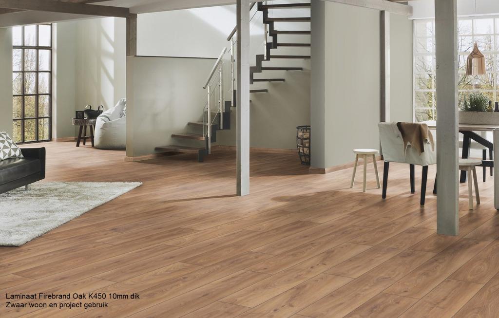 Laminaat Firebrand Oak K450 10mm dik Promotie prijs €13,95m2, Bruin, 75 m² of meer, Nieuw, Ophalen of Verzenden