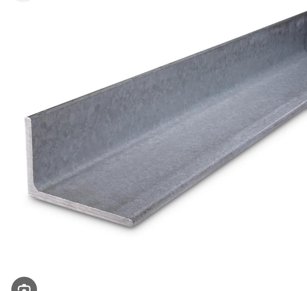 Stalen Hoeklijn 200x100x10 - 3300mm Gegalvaniseerd, Doe-het-zelf en Verbouw, Metalen, Ophalen, Nieuw, IJzer