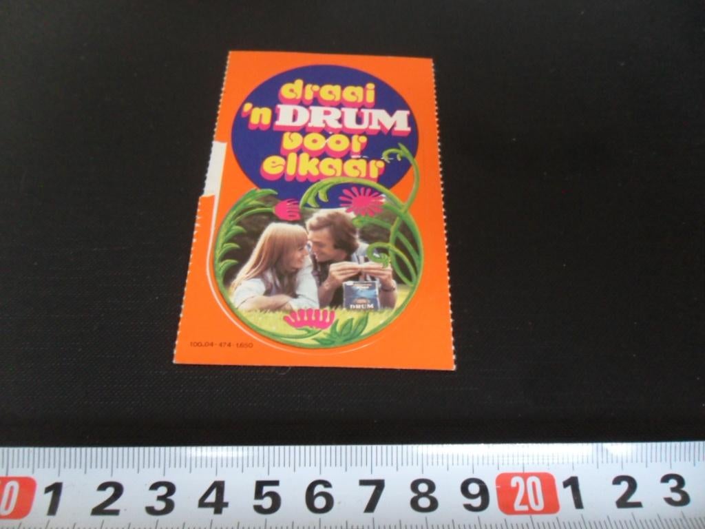 sticker draai 'n DRUM voor elkaar   Shag tabak *, Ophalen, Zo goed als nieuw