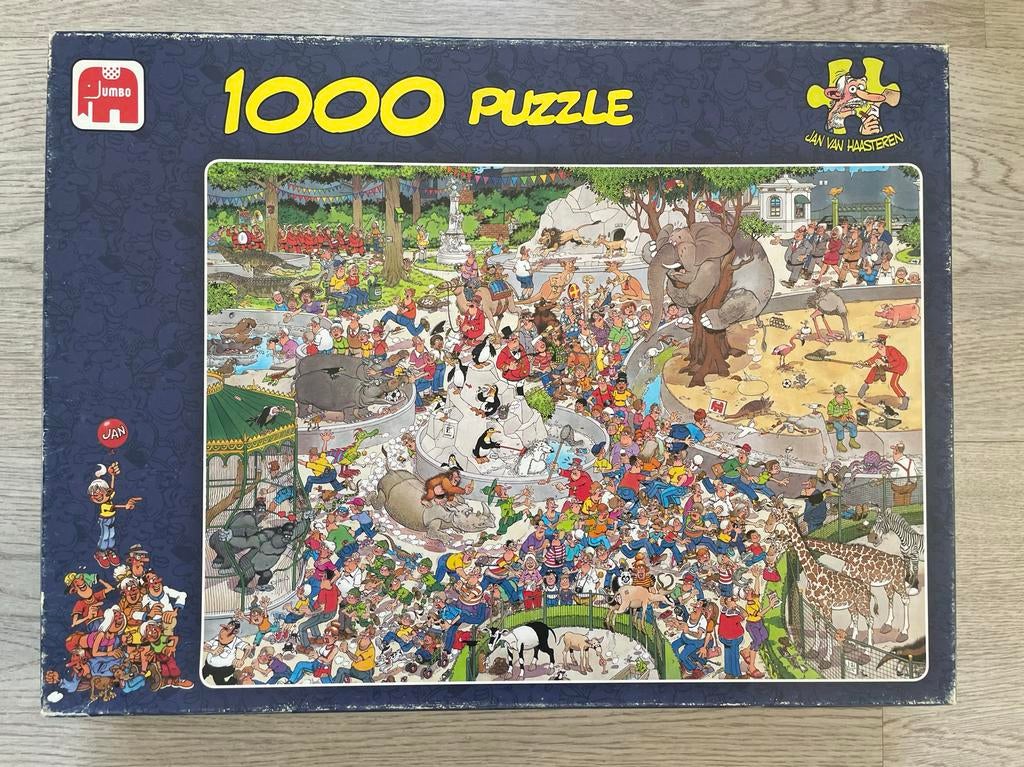 Jan van Haasteren - Dierentuin Artis - 1000 stukjes, Ophalen, 500 t/m 1500 stukjes, Zo goed als nieuw, Legpuzzel