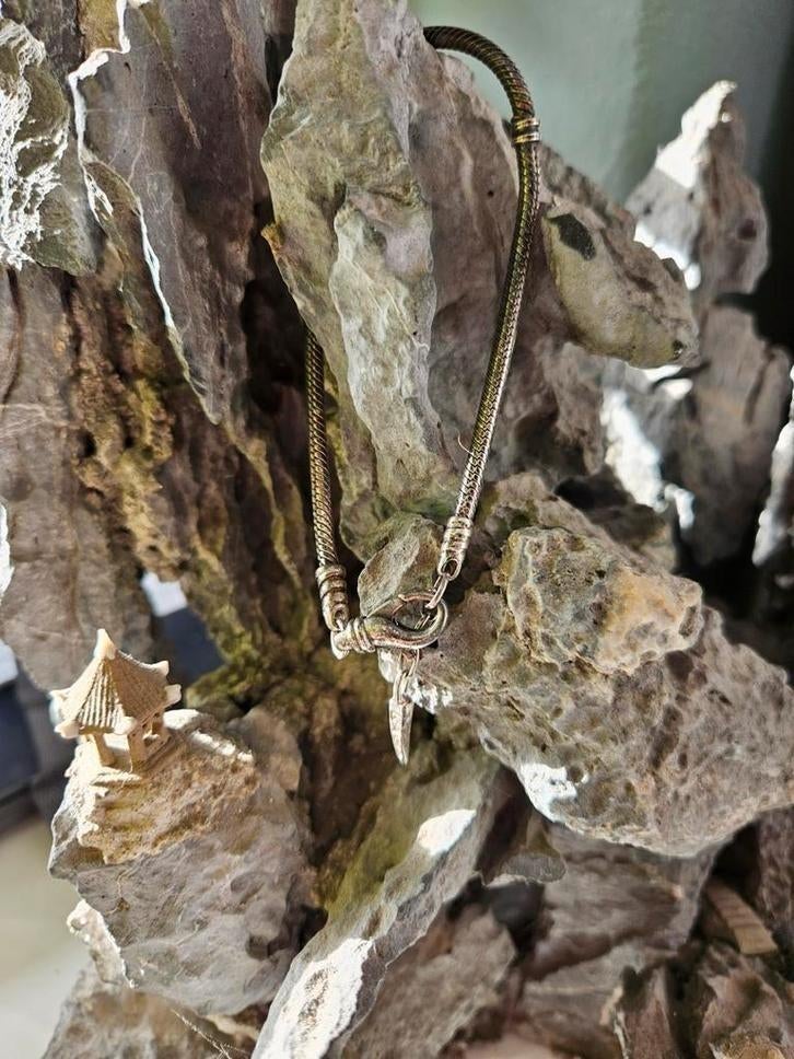 Zilveren bacio armband voor bedels 21 cm, Ophalen of Verzenden, Gebruikt, Zilver, Zilver