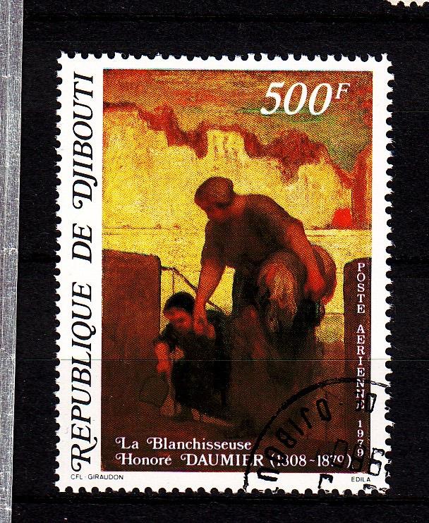 TSS Kavel 810049 Djibouti Honore Daumier, Ophalen, Overige landen, Gestempeld