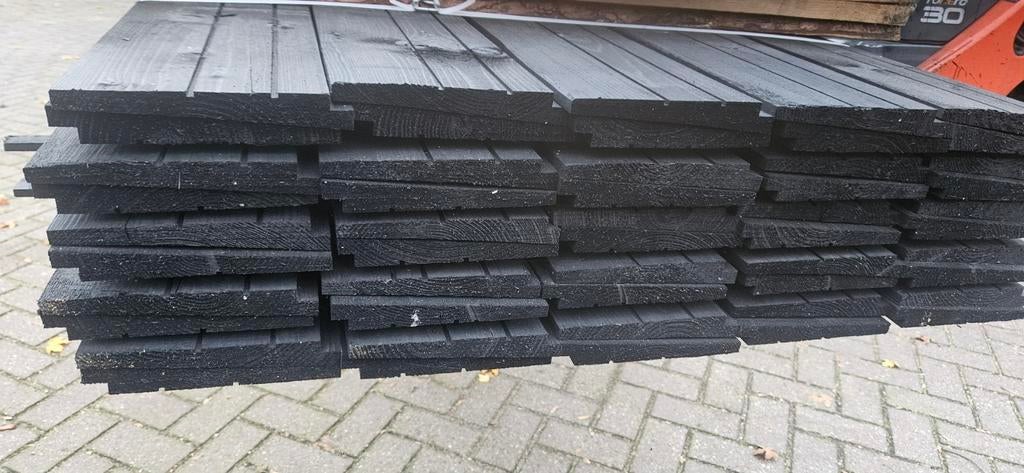 Aanbieding! 50st nieuwe zwarte zweeds rabat planken 4mtr, Tuin en Terras, Palen, Balken en Planken, Ophalen, Nieuw, 250 cm of meer