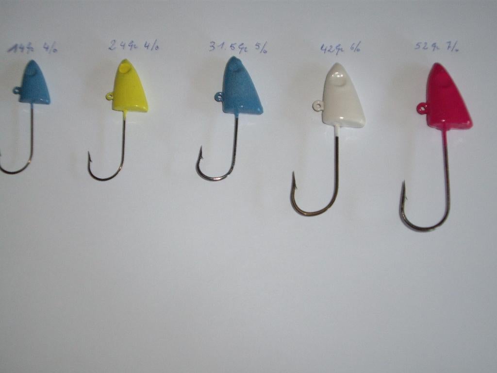 12 - 14 - 24 - 32 - 42 en 52 grams jigheads / 10 stuks, Watersport en Boten, Ophalen of Verzenden, Nieuw, Dobber of Lood