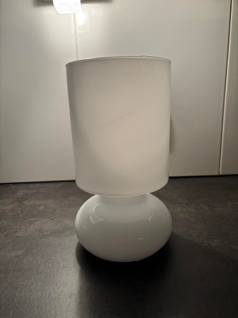 Ikea vintage Lykta vaas, Huis en Inrichting, Woonaccessoires | Vazen, Wit, Ophalen of Verzenden, Minder dan 50 cm, Glas