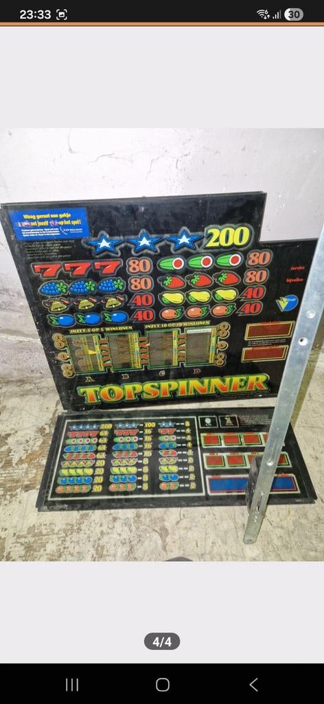 Topspinner gokkast onderdelen, Verzamelen, Automaten | Gokkasten en Fruitautomaten, Ophalen of Verzenden, Gebruikt
