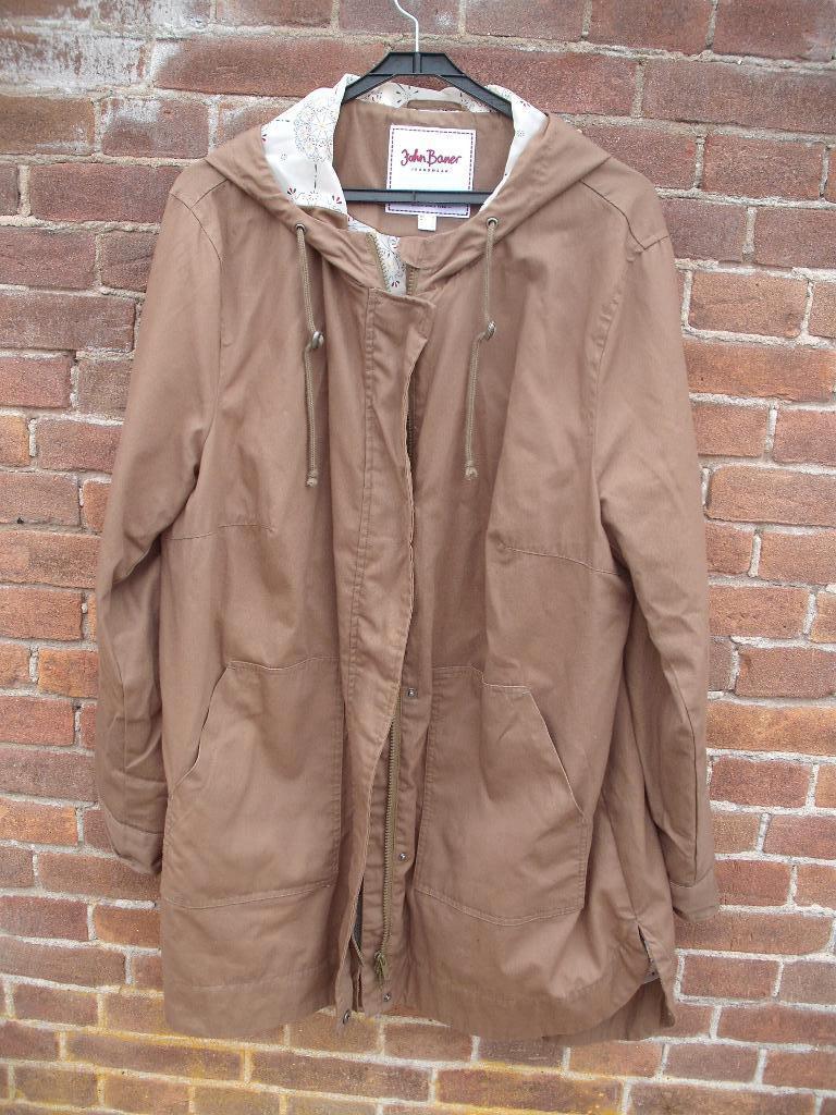 John Baner maat 48 groen damesjas lentejas outdoor capuchon, Ophalen, John Baner, Maat 46/48 (XL) of groter, Zo goed als nieuw