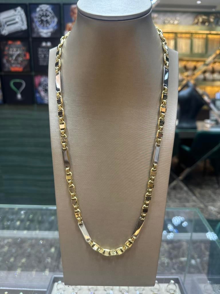 18KT Goud - 65.2 Gram - Ketting - PLATTE MAGNUM, Ophalen, Nieuw, Goud, Goud