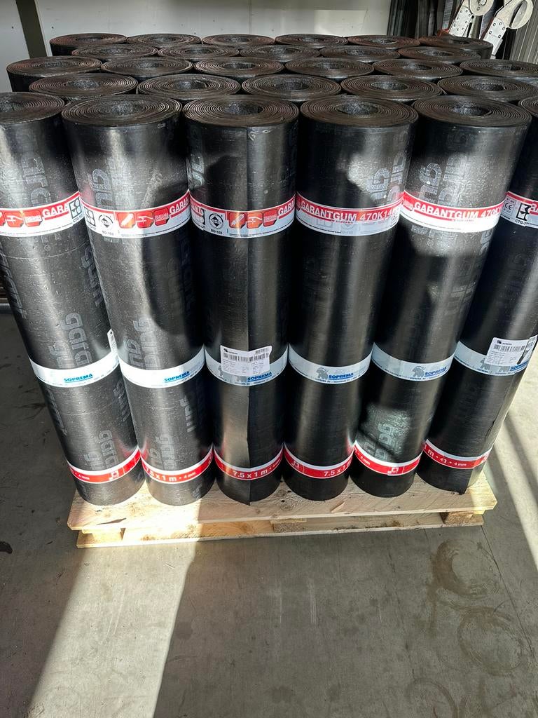 Koopje dakleer toplaag vanaf €8,00 pm2 onderlaag €3.50 pm2, Ophalen, Overige materialen, Zwart, Nieuw