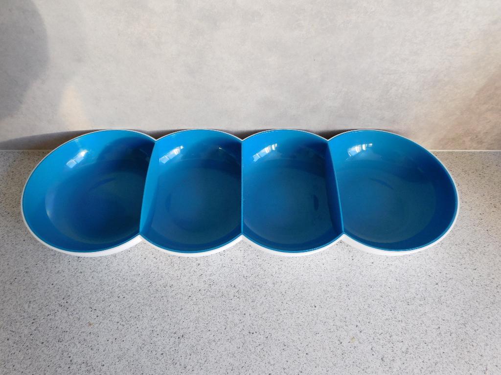 Tupperware Allegra Tapas Schaal Wit Blauw, Ophalen of Verzenden, Zo goed als nieuw, Blauw, Schaal