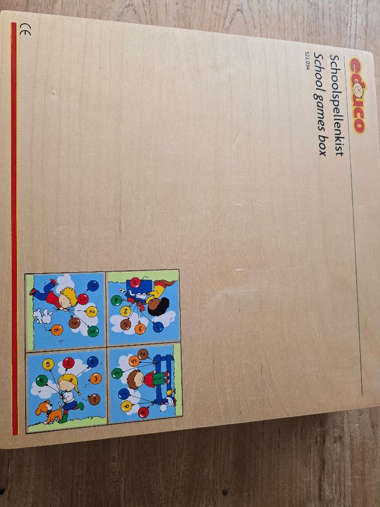Houten spelletjes doos educo, Kinderen en Baby's, Speelgoed | Houten speelgoed, Ophalen, Zo goed als nieuw, Overige typen