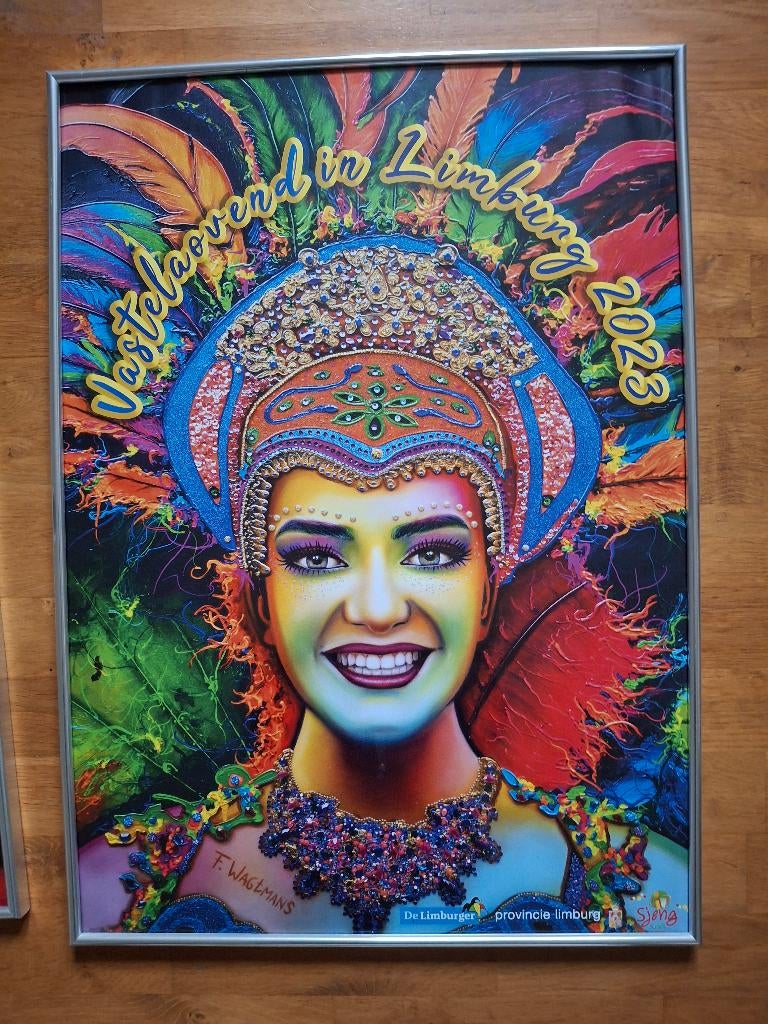 Ophangsysteem incl. alle posters carnaval., Verzamelen, Posters, Ophalen, Rechthoekig Staand, Deurposter of groter, Zo goed als nieuw