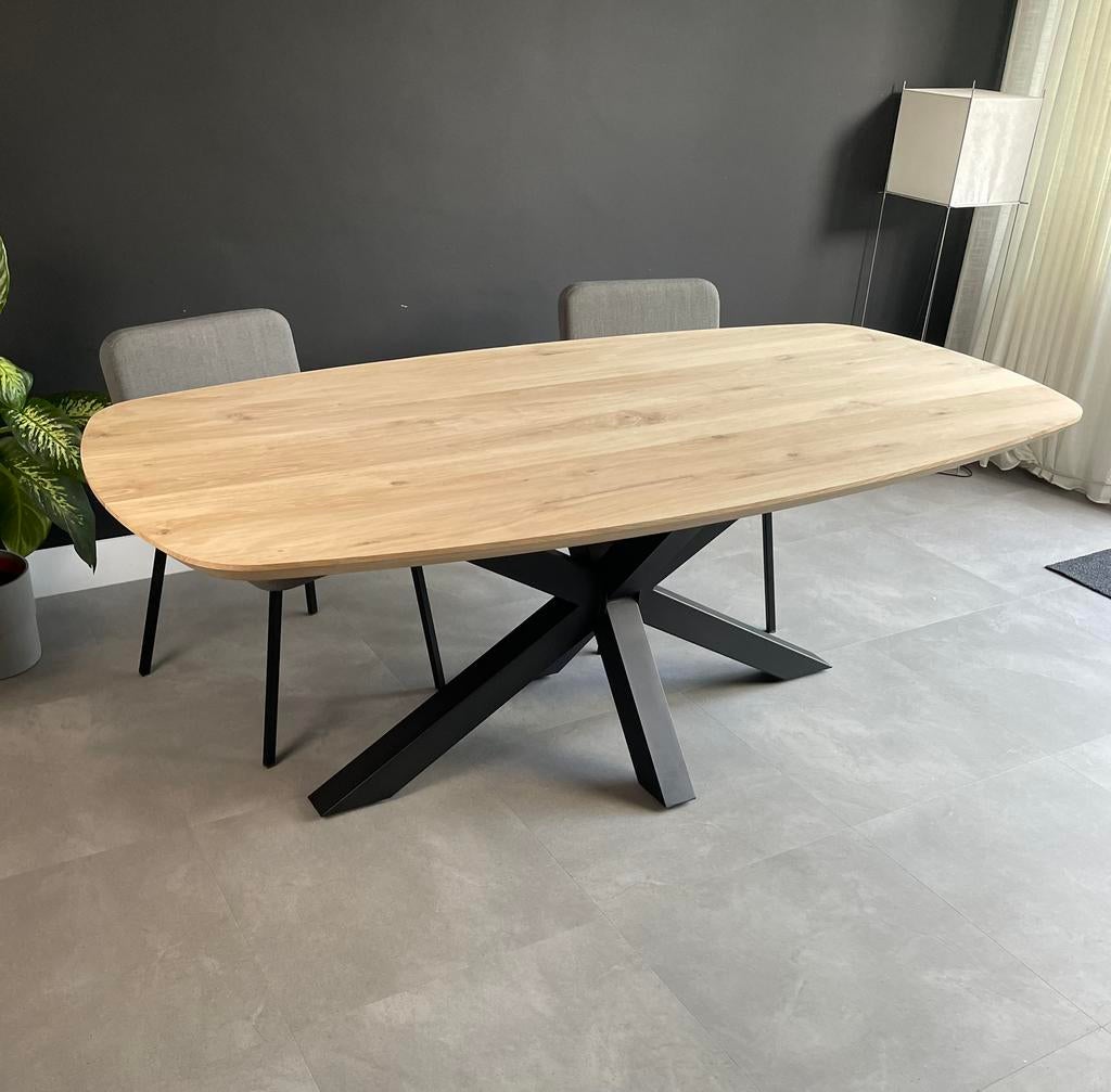 Eiken Tafels DEENS OVAAL - Massief Eiken - Matrix Poot NIEUW, Huis en Inrichting, Tafels | Eettafels, Eikenhout, Ophalen of Verzenden