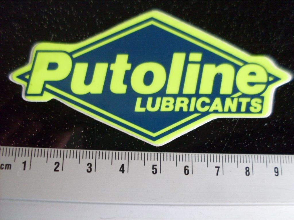 sticker Putoline lubricants logo fluor geel, Verzamelen, Verzenden, Zo goed als nieuw, Merk