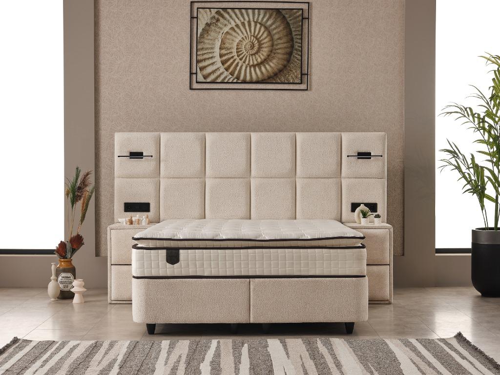 Boxspring Olivia Kingsize 180 x 200, Ophalen, 180 cm, 200 cm, Info@onlinebeddenwereld.nl