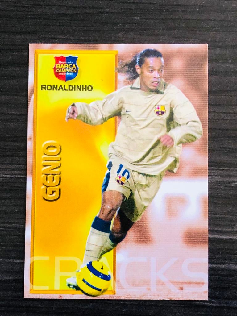 Ronaldinho Barça Panini Megacracks 2004/05 #91, Ophalen of Verzenden, Gebruikt, Buitenlandse clubs, Spelerskaart