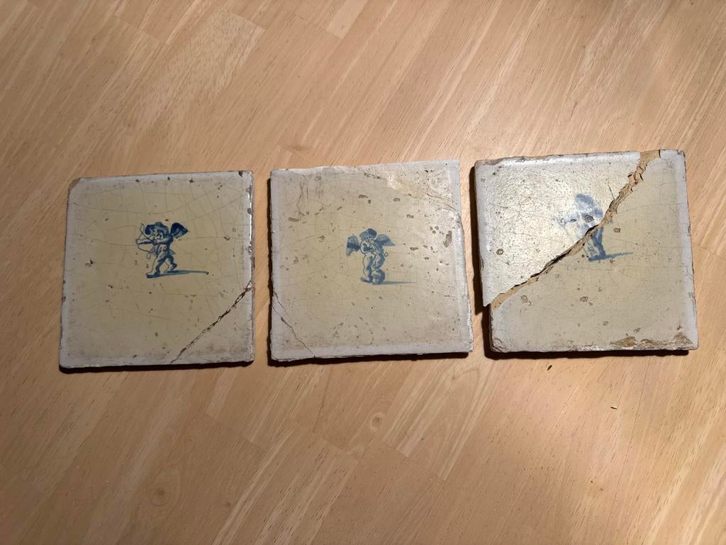 Zeldzame 17e eeuwse Hollandse faience tegels, Antiek en Kunst, Antiek | Wandborden en Tegels, Ophalen of Verzenden