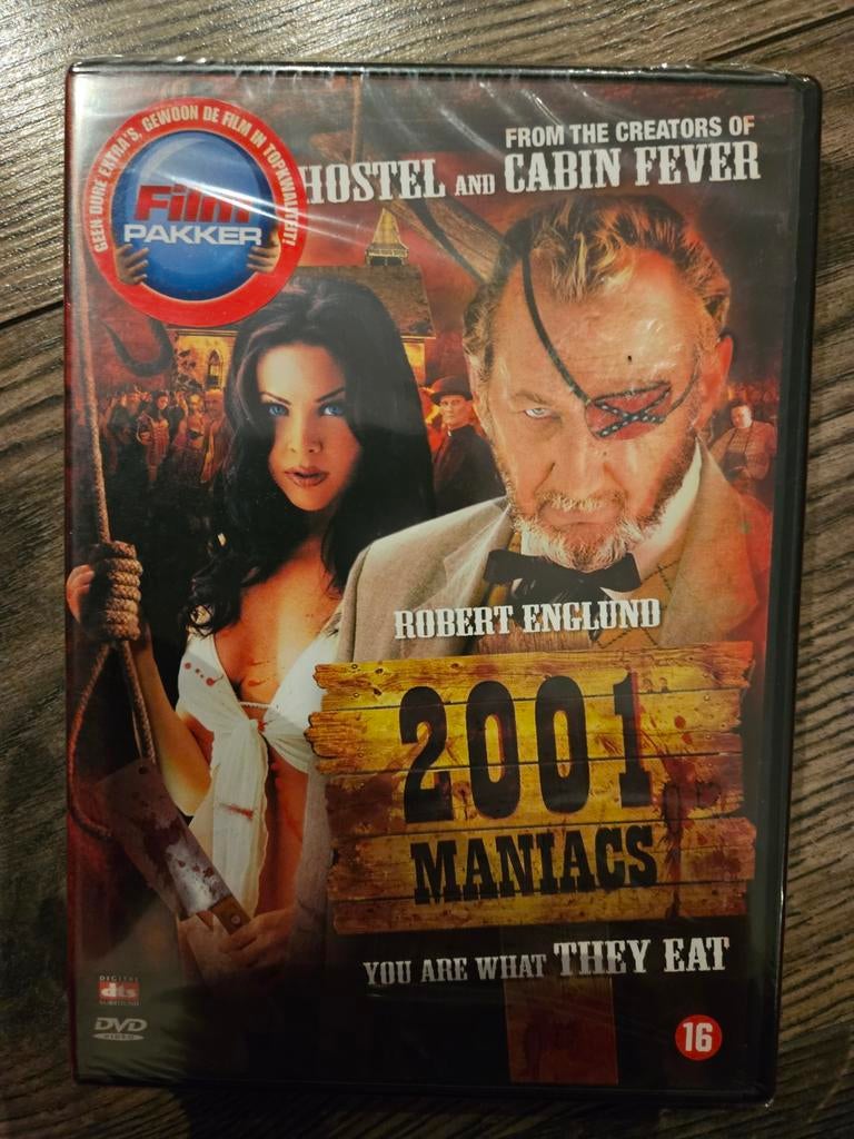 2001 Maniacs DVD Horror Gore - Nieuw in de Seal verpakking, Vanaf 16 jaar, Ophalen of Verzenden, Zo goed als nieuw, Slasher