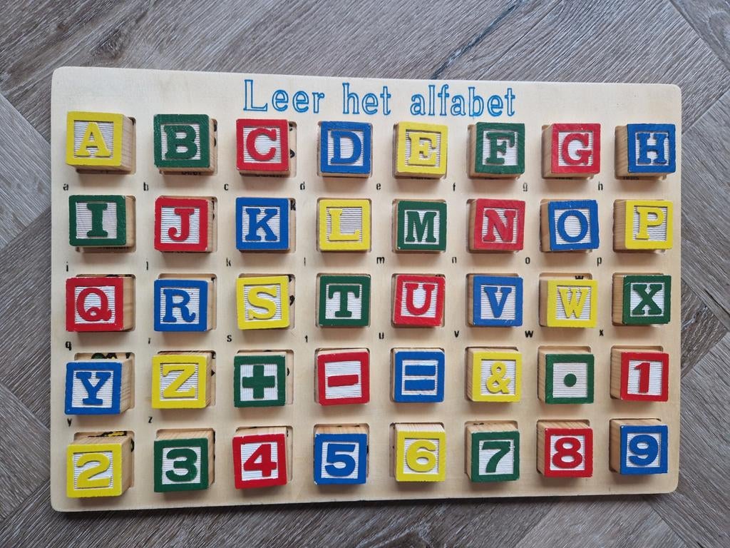 Leer het alfabet - houten puzzel, Ophalen, Zo goed als nieuw, Overige typen