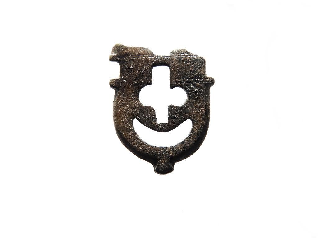 Romeins versierde militaire gesp 34,1 x 28,4mm 5e eeuw a508, Antiek en Kunst, Antiek | Koper en Brons, Ophalen of Verzenden