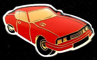 Citroën Maserati pin- oranje, Verzamelen, Speldjes, Pins en Buttons, Ophalen of Verzenden, Nieuw, Transport, Speldje of Pin