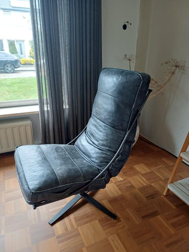 Leren fauteuil Brutus Shabbies Fred  de la Bretoniere Anker, Ophalen, Nieuw, 50 tot 75 cm, Leer