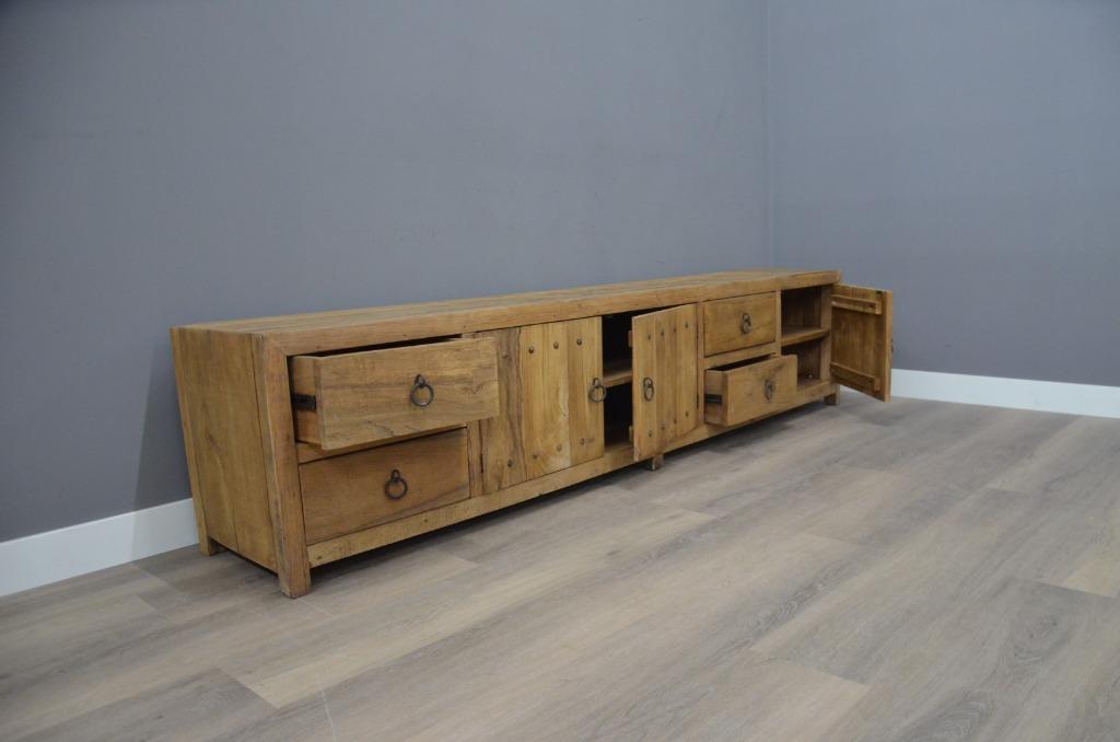 Tv meubel 250 cm, Huis en Inrichting, Kasten | Televisiemeubels, Verzenden, Overige materialen, Zo goed als nieuw, 200 cm of meer
