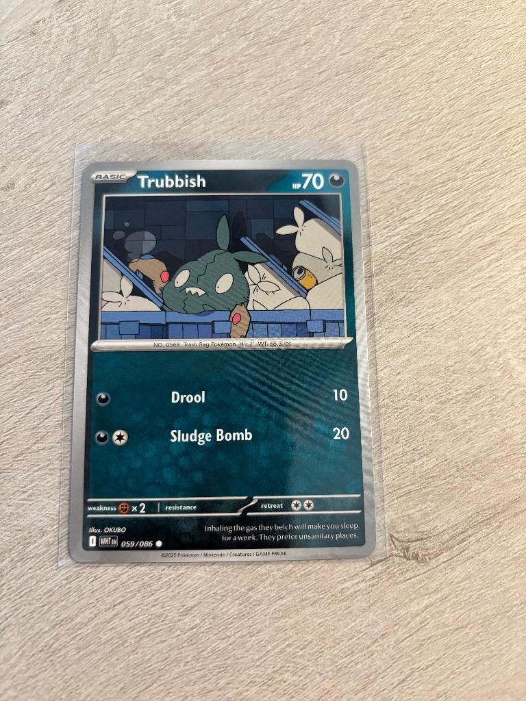 Trubbish 059/086 White Flare - Pokémon Kaart, Ophalen of Verzenden, Nieuw, Losse kaart
