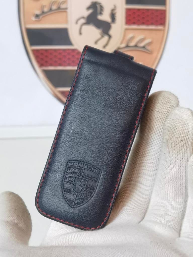 Origineel porsche sleuteletui van echt leder / sleutelhoes, Ophalen of Verzenden, Nieuw, Merk