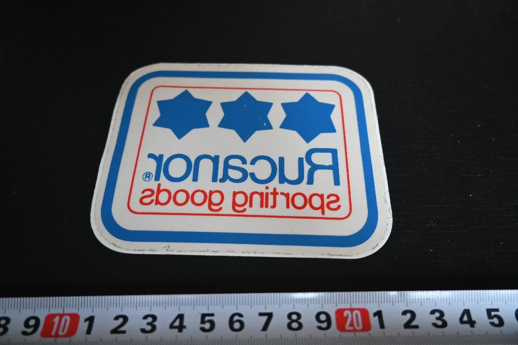 sticker Raamsticker RUCANOR sporting goods, Ophalen, Zo goed als nieuw