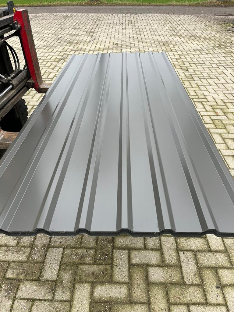 Nieuwe stalen damwand platen/ stalen dakplaten antraciet, Ophalen, Nieuw, Overige materialen, 20 tot 50 mm