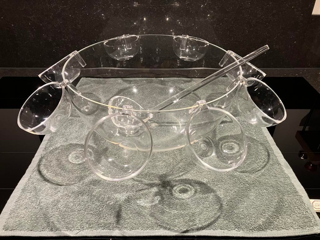 vintage punch set Guzzini Roma, Huis en Inrichting, Ophalen, Gebruikt