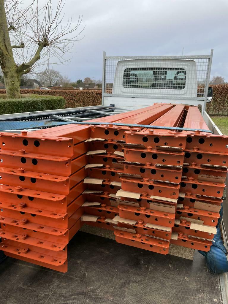 11,40 meter palletstelling 5 staanders en 32 liggers, Zakelijke goederen, Kantoor en Winkelinrichting | Magazijn, Stelling en Opslag