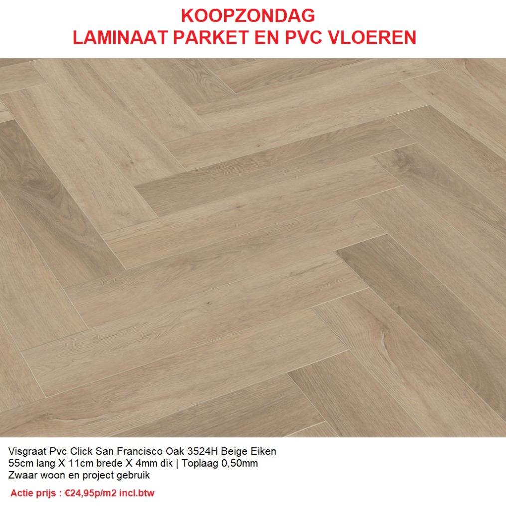 KOOPZONDAG PVC Click 4,5mm dik 50 X Kleur, Kunststof, 50 tot 150 cm, Nieuw, Ophalen of Verzenden