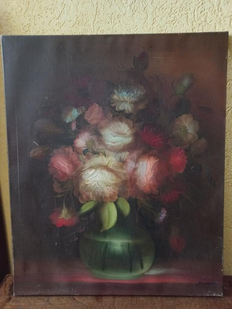 Mooi oud/antiek schilderij; bloemstilleven., Antiek en Kunst, Kunst | Schilderijen | Klassiek, Ophalen of Verzenden