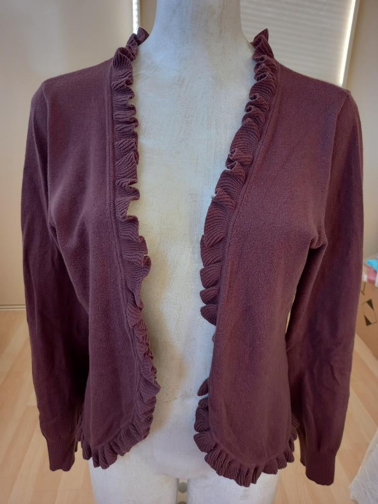 Bruin katoenen bolero vestje  maat M, 38-40 Hema, Maat 38/40 (M), Bruin, Ophalen of Verzenden, Gedragen