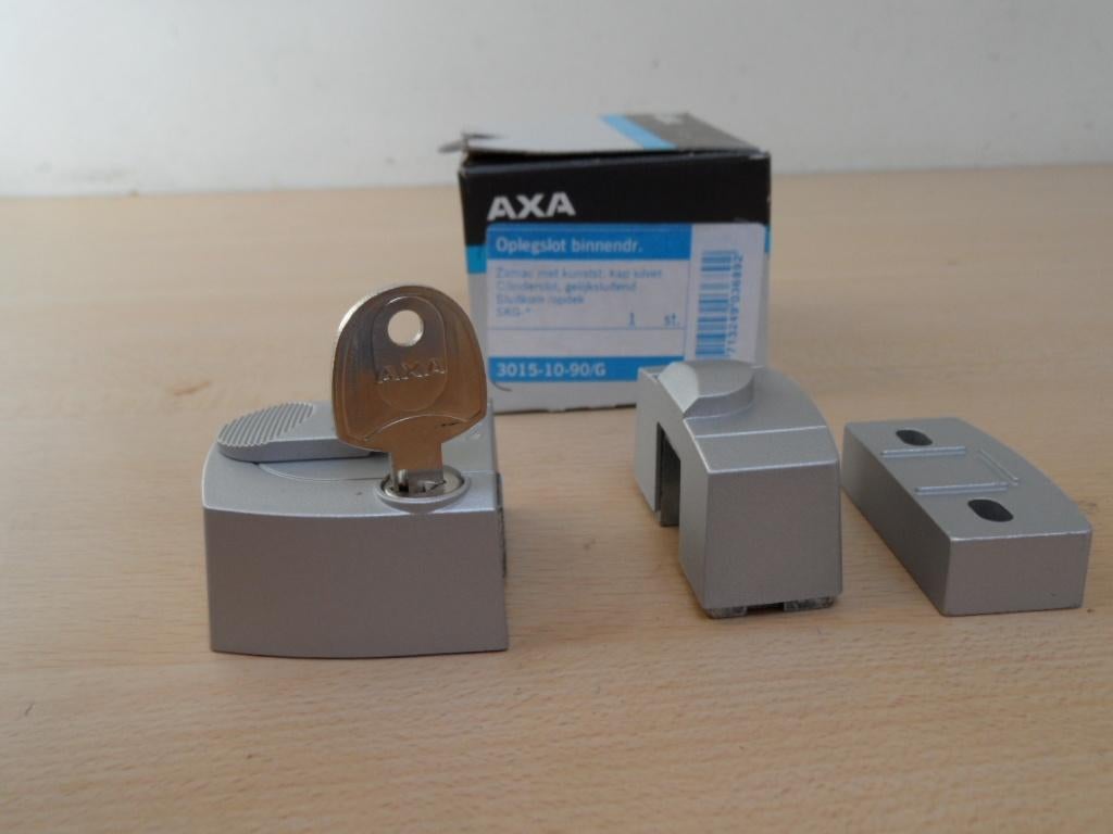 AXA Oplegslot 3015 met Opbouw sluitkom voor Deuren/Ramen , Doe-het-zelf en Verbouw, Hang- en Sluitwerk, Ophalen of Verzenden, Nieuw