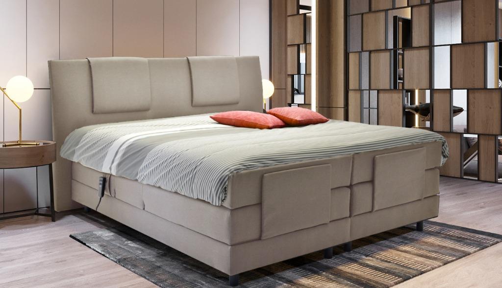 M-RAY Luxe Elektrische Boxspring nu voor €2395,-, Ophalen, Zwart, 200 cm, 160 cm