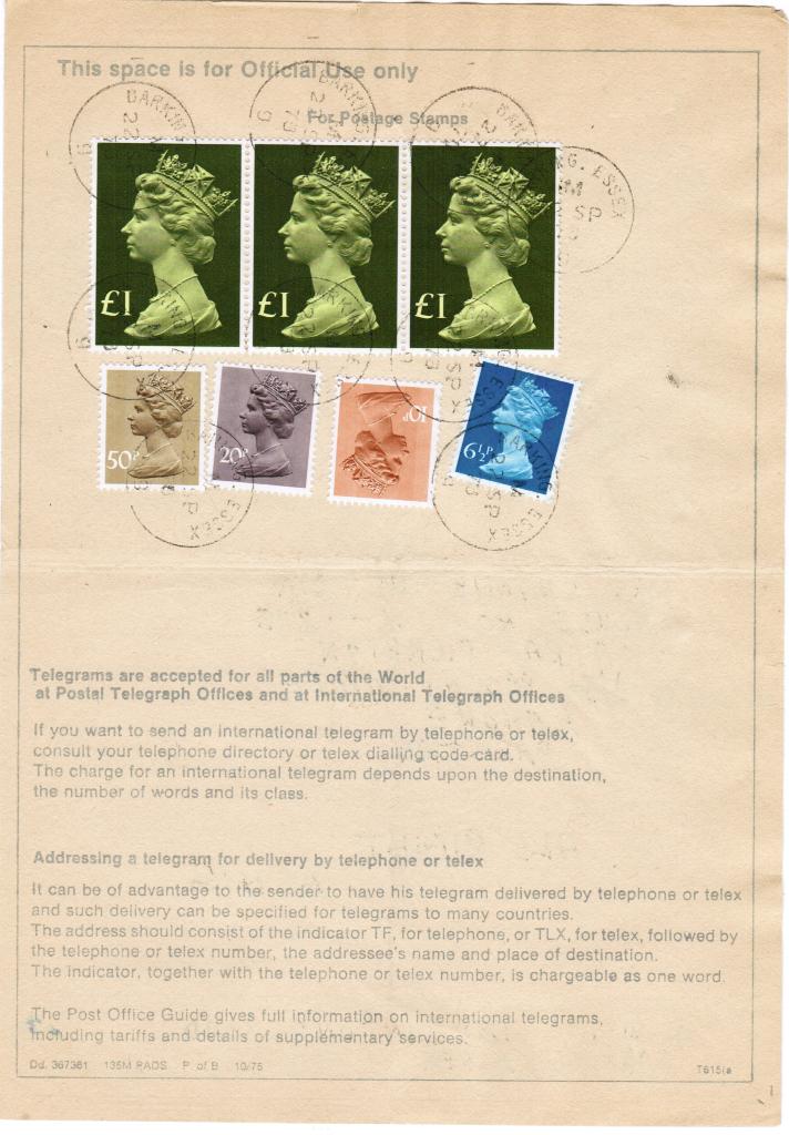 Post Office International Telegram 1978, Ophalen of Verzenden, Overige typen